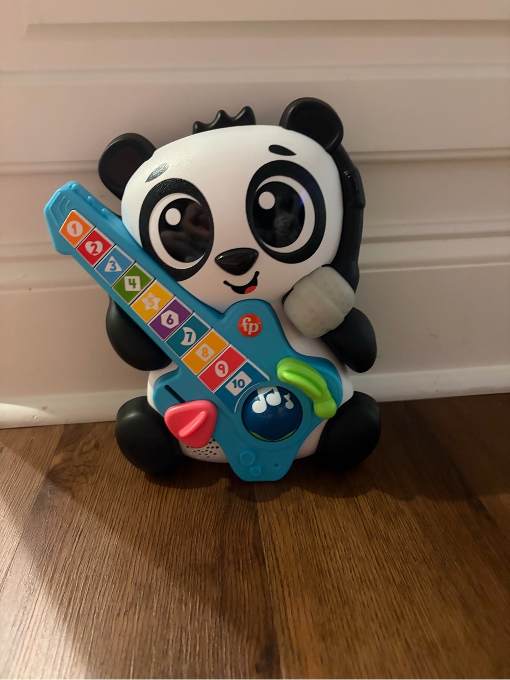 Fisher-Price Panda Guitar Toy - Black, White & Blue with Multicolor Buttons